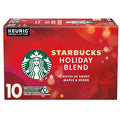 Starbucks K-Cup Coffee Pods Medium Roast Coffee for Keurig Brewers Holiday Blend 100% Arabica Limited Edition Holiday Coffee 1 Box (10 Pods)