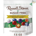 Russell Stover Sugar Free Chocolate Candy Coated Peanut Gems 7.5 Ounce Bag (Pack of 5)