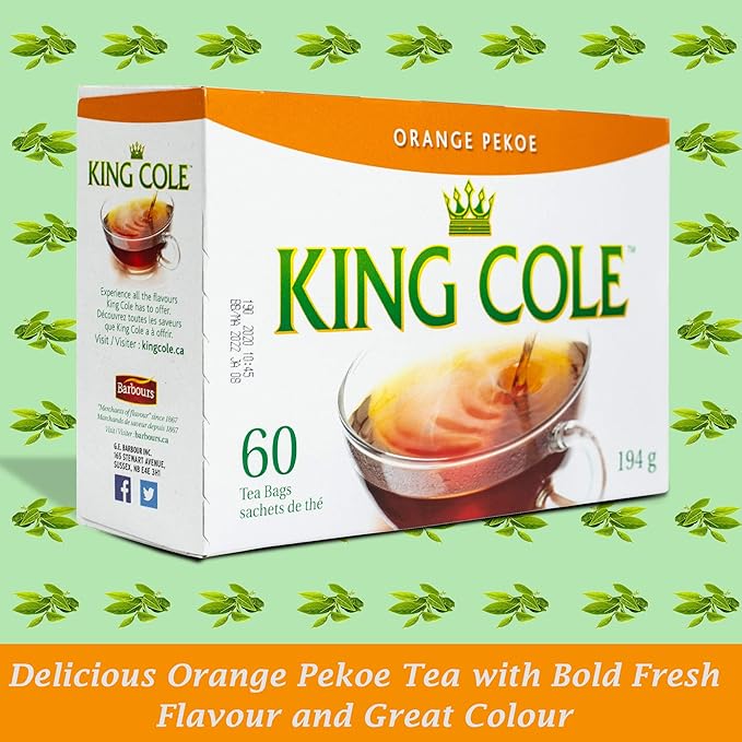King Cole Premium Orange Pekoe Tea - 60 Tea Bags (Loose Leaf &amp Boxed)