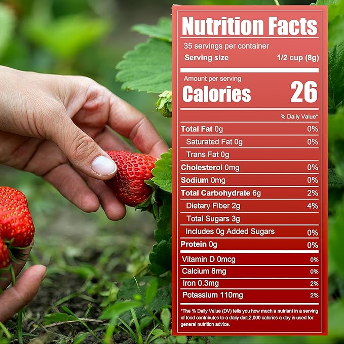 Organic Freeze Dried Strawberries Pieces - 10oz/284g Pack of 3 Crispy Dry Strawberry for Yogurt Smoothies Cereal &amp Baking | No Sugar No Additives &amp Natural Dehydrated Fruit Snacks for Kids