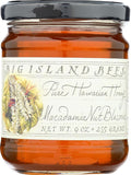 Unheated Pure Raw Macadamia Nut Blossom Hawaiian Honey Single Floral Variety by Big Island Bees (9 oz Glass Jar)