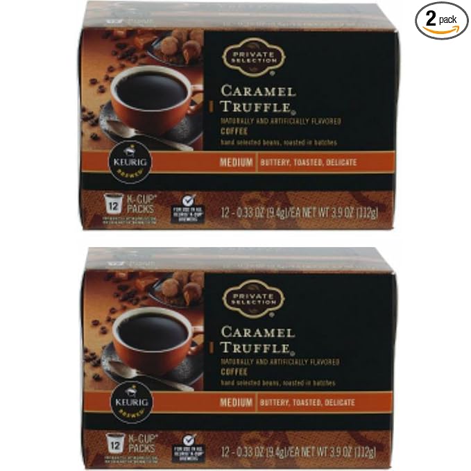 Private Selection Medium Caramel Truffle Coffee K-Cups 12 ct (2 pack)