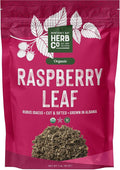 Certified Organic Raspberry Leaf Cut &amp Sifted by Herb Co 100% Natural for Herbal Tea &amp Skincare Kosher 1/4 lb