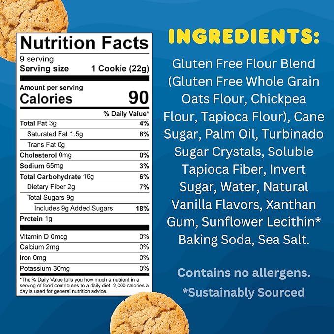 Whoa Dough Ready to Bake Cookie Dough Sugar Cookie – Certified Non-GMO Kosher Gluten Free – Plant-Based Snack Dough Made with Real Ingredients – 6 Pack