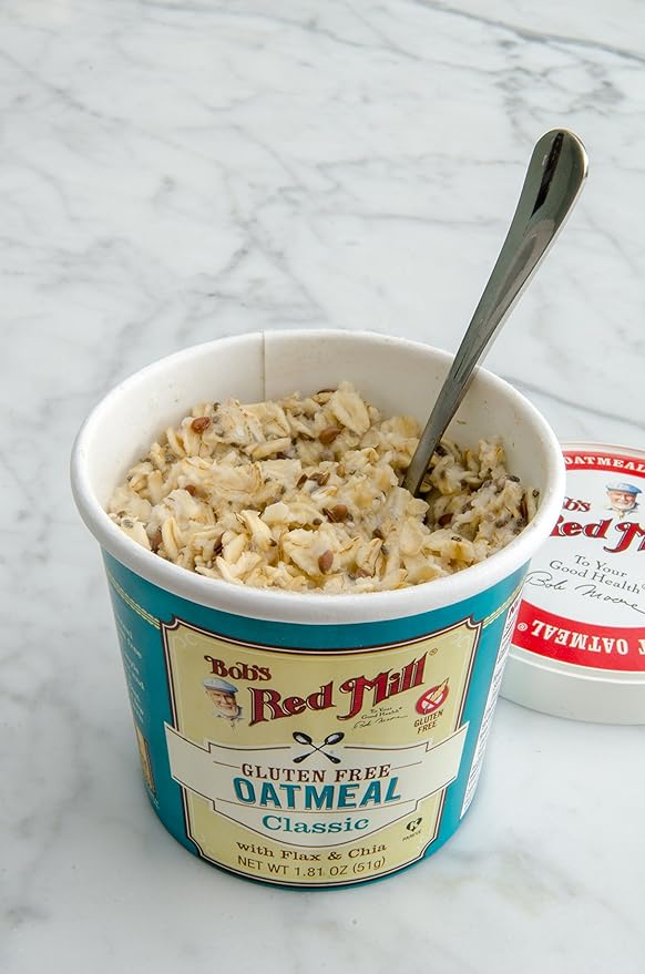 Bob's Red Mill GF Oatmeal Cup Classic 1.81 Ounce Cup (Pack of 12) - Non-GMO Vegan Whole Grain Kosher
