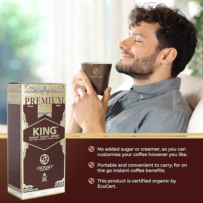 ORGANO King of Coffee 100% Certified Ganoderma Lucidum (25 Sachets)