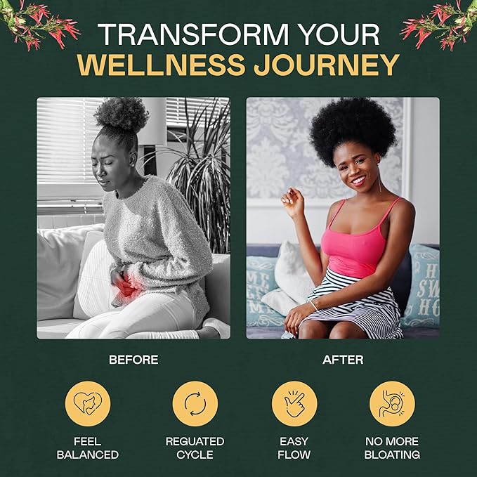 Rich Sol Foods St. John’s Bush Hormone Balance tea for Women Menstrual Cramp Relief PCOS and Fibroid Support Fertility Supplements for Women Loose-Leaf Herbal Tea 44g