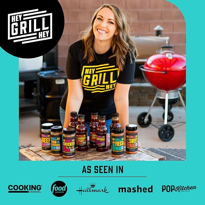 Hey Grill Hey | BBQ Seasoning and Barbeque Sauce Gift Set | Seasoning Set | Beef Rub Sweet Rub Everything Barbecue Sauce | Backyard BBQ Hero Trio
