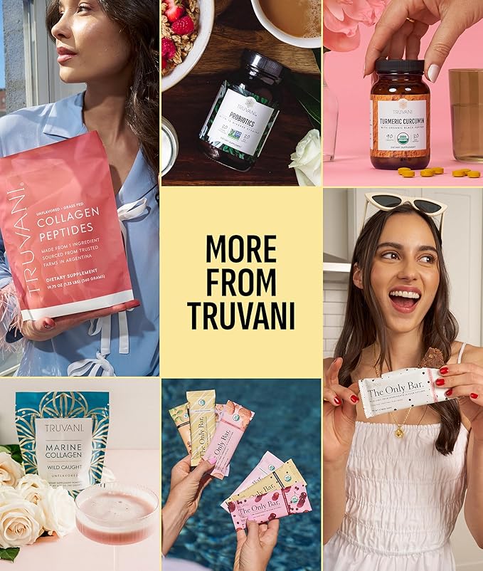 Truvani Vegan Pea Protein Powder | Banana Cinnamon | 20g Organic Plant Based Protein | Single Serving Travel Packets | 10 Servings | Keto | Gluten &amp Dairy Free | Low Carb | No Added Sugar