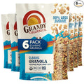 Grandy Organics Classic Granola Certified Organic Granola Cereal Low Sugar - Made with Oats Pumpkin Seeds Walnuts and Cashews 12oz Bags Bulk Pack of 6