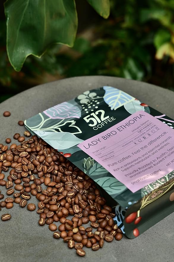 512 Coffee – Specialty Ethiopian Whole Bean Light-Medium – Lady Bird Ethiopia – Freshly Hand-Roasted Specialty Arabica Premium Small Batch Single Origin