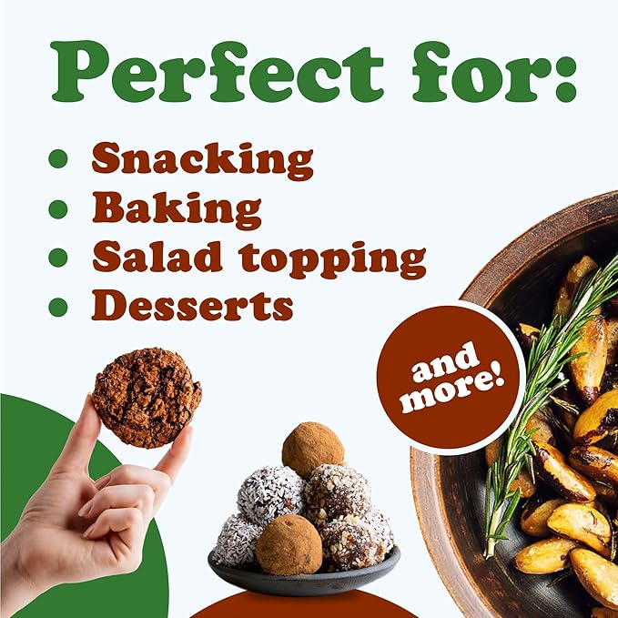 Food to Live Brazil Nuts 8 Pounds - RawWhole No ShellUnsaltedKosherVegan Keto and Paleo FriendlyGood Source of Selenium Low Sodium and Low Carb Food Great Trail Mix Snack