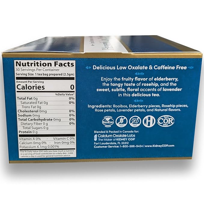 Veloxa™ Very Low Oxalate Tea (90 Pyramid Tea Bags (3 Cartons) Heavenly Low Oxalate Rooibos)