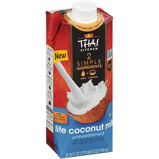 Thai Kitchen Unsweetened Lite Coconut Milk 25.36 fl oz (Pack of 6)