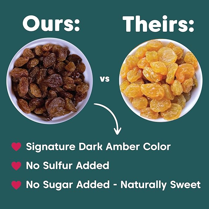 Wilderness Poets Organic Golden Raisins - 2 Pound (Pack of 3) - No Added Sugar - Bulk Dried Fruit (6 Pound - 96 Ounce)