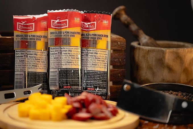 Jerky.com Meat &amp Cheese Sticks Sampler | 26pc Meat Sticks Variety Pack with Beef Sticks Pork Turkey Ham &amp Cheese | High Protein Gluten-Free Low Carb Meat Sticks individually wrapped | Bee