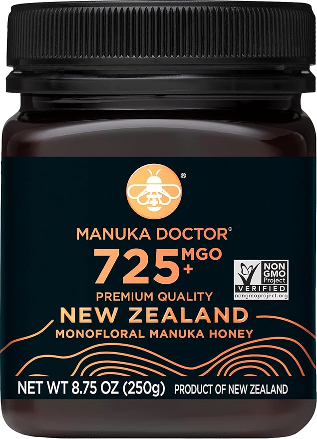 Manuka Doctor - MGO 725+ Manuka Honey Monofloral 100% Pure New Zealand Honey. Certified. Guaranteed. Raw. Non-GMO (8.75 oz)
