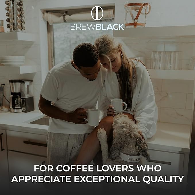 BrewBlack Decaffeinato Coffee Capsules - 50 Aluminum Coffee Pods Compatible with Nespresso Original line Medium Roast - Intensity 7/12 Made in Italy
