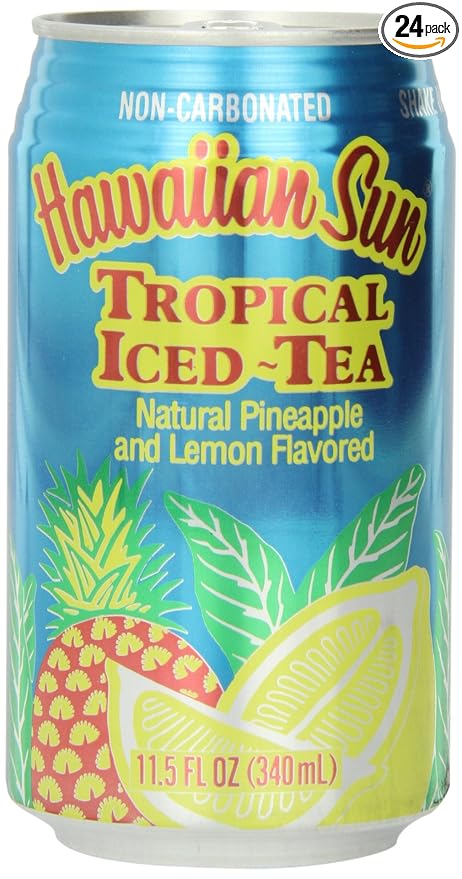 Hawaiian Sun Iced Tea Tropical 11.5-Ounce (Pack of 24)