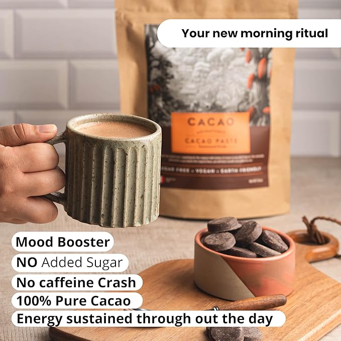 Cacao Adventures Ceremonial Cacao | Sacred Valley Peru 100% Pure Raw |Dairy Free &amp Vegan | Unsweetened | Ethically sourced and sustainably grown | Ceremony | Cusco Chuncho 8 oz