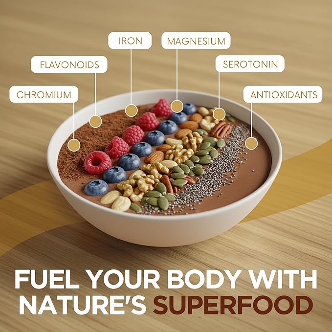 Addictive Wellness Raw Cacao Powder - Wild-Grown Heirloom Mycotoxin-Free Arriba Nacional Chocolate Cocoa Powder Unsweetened Vegan Keto &amp Paleo Friendly Raw Cacao Powder 340g (12 Ounce)