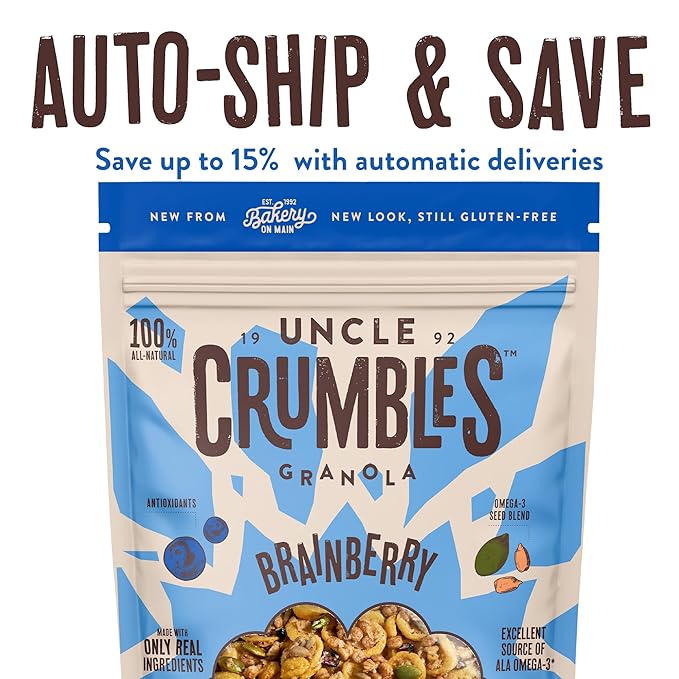 Uncle Crumbles Granola Brainberry 11 oz (Pack of 6)