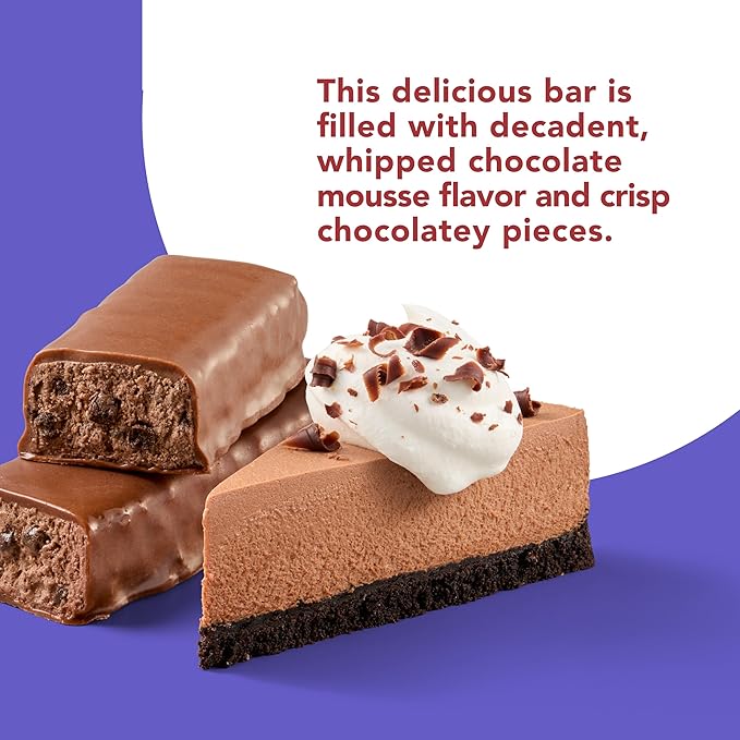 think! Delight Keto Protein Bars Healthy Low Carb Gluten Free Snack - Chocolate Mousse Pie 10 Count (Packaging May Vary)
