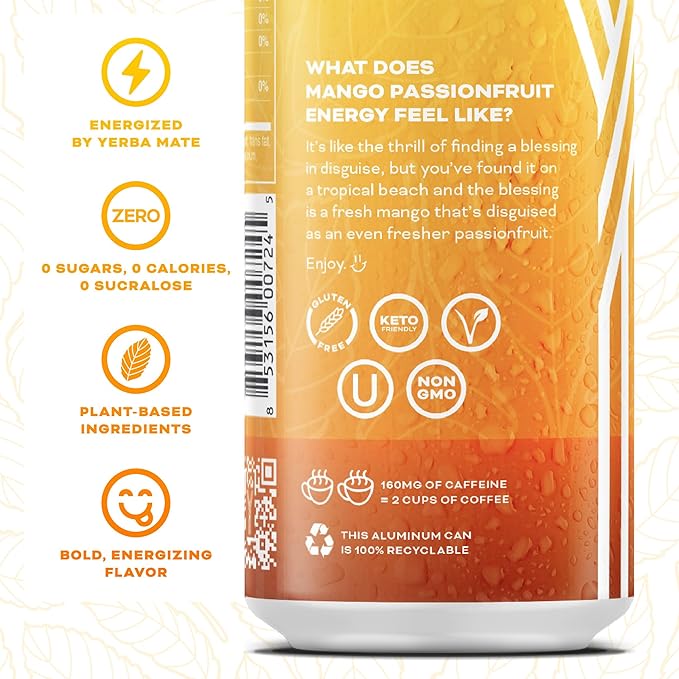 Yerbaé Variety Flex Pack Functional Energy Drink - 0 Sugar 0 Calories 0 Carbs. Yerbae is Energized by Yerba Mate Plant-Based Healthy Alternative to Sugary Energy Beverages 16oz cans (12 Pack)