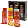 Jamie's Hive to Table Infused Honey Gift Set – Hot Lemon and Cinnamon Flavors 36 Oz Pack of 3 Squeeze Bottles – 100% Natural Raw Honey