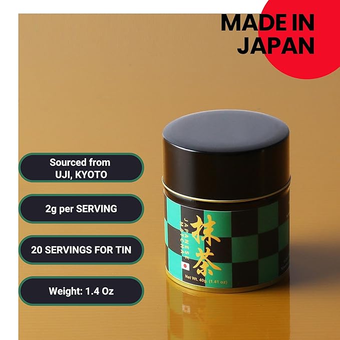 Matcharl Matcha Powder - Japanese ceremonial grade Kyoto Uji First Harvest Stone-Milled Green Tea Powder (40g / 1.4oz) - TAROU(太郎) -