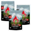 TrlBlazer Plant Powered Vegan Jerky – High Protein All Natural Vegan Meat Snack – 12g Plant-Based Protein – Soy-Free Gluten Free Non-GMO – 3 Pack – 3 oz Bags (9 Ounce Black Pepper)