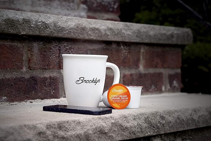 Brooklyn Beans Coffee Pods Coney Island Caramel Decaf - Compatible with Keurig K Cup Brewers Including 2.0 Machines 40 Count Creamy Caramel Flavor