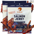 SeaBear Sasquatch Approved Smoked Salmon Jerky 2-Pack Wild Alaskan King Salmon High-Protein Snack Smoked &amp Ready to Eat Salmon Jerky 2.5 oz Bag (Pack of 2)