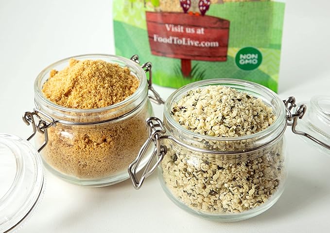 Food to Live - Organic Powerful Flax and Hemp Seeds Blend 6 Pounds — Non-GMO Mix of Raw Hemp Hearts and Cold-Milled Golden Flaxseeds Vegan Kosher