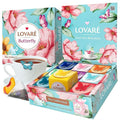 LOVARE Assorted Tea Pyramid Bags 45 Pack - Made in Ukraine - 9 Tastes of Tea Sampler Pyramids - Assortment with Black and Green Tea Fruits Flowers Berries - Flavored Gift Box