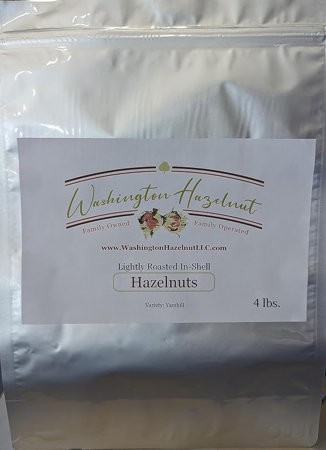 Hazelnuts in shell grown in our family's orchard in Washington state (Roasted 8 pound)