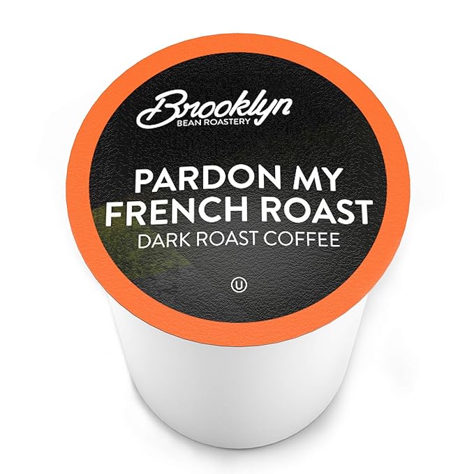 Brooklyn Beans French Roast Gourmet Coffee Pods - Compatible with Keurig K Cup Brewers Including 2.0 Machines 40 Count Dark Roast and Intense