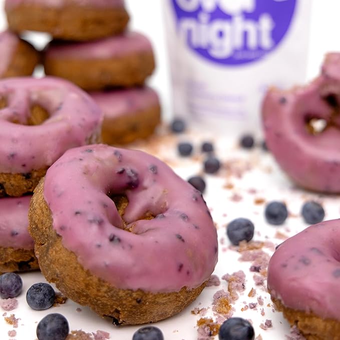 Oats Overnight Glazed Blueberry Donut - Overnight Oats with 20g Whey Protein High Fiber Breakfast Protein Shake - Gluten Free Oatmeal Non GMO High Protein Oatmeal (2.8 oz per Meal) (24 Pack)