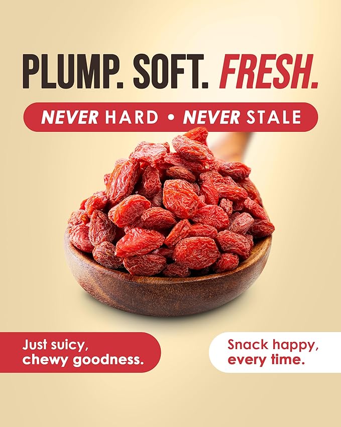Nutrient Elements Goji Berries – 2 lb/32 oz – USDA Organic Raw Sun-Dried Hand-Picked – Extra Large Dried Berries – Resealable Bag – Naturally Grown No Additives