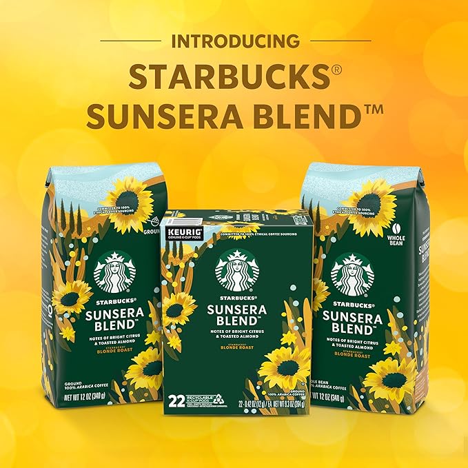 Starbucks K-Cup Coffee Pods Sunsera Blend For Keurig Coffee Makers 100% Arabica 1 Box (40 Pods)