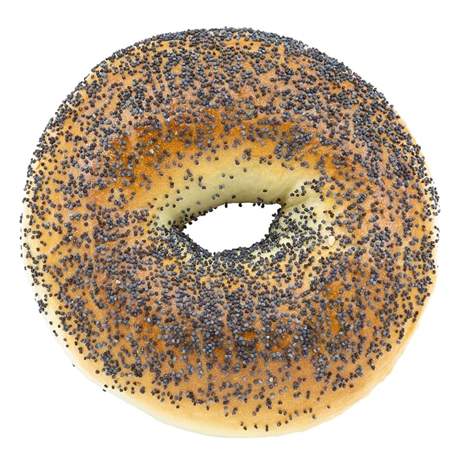 Just Bagels Poppy Bagels - 8 Packs Of 6 Bagels Per Pack - 48 Total Non-GMO