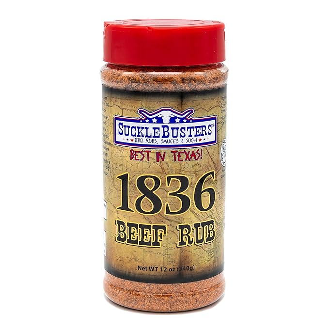 SuckleBusters Texas BBQ Rub Gift Box: Best BBQ Rubs for All-Purpose Beef Chicken Pork &amp Fish Grilling and Smoking Gluten-Free No MSG Shaker (4 Pack Set)