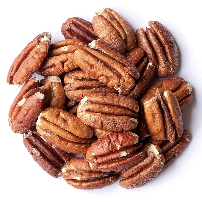 Food to Live - Dry Roasted Pecan Halves 1.5 Pounds – Oven Roasted Nuts Unsalted No Oil Added Vegan Kosher. Good Source of Protein and Fiber.
