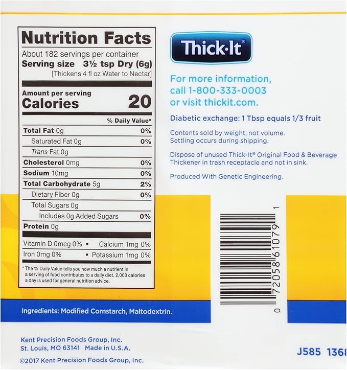 Original Thick It Food Thickener 36 Ounce Case of 6