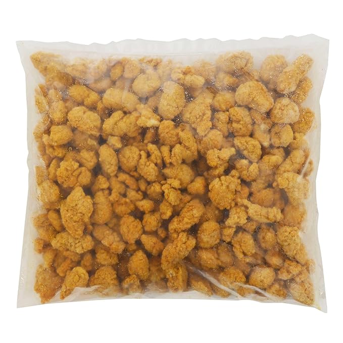 Brakebush All Breast Fritter Fully Cooked Popcorn Chicken 10 Pound -- 1 each.