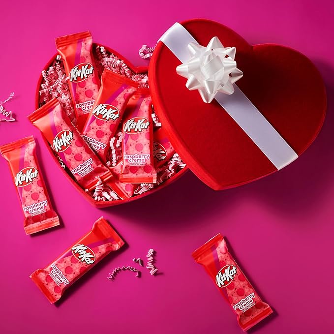Candykrave Kitkaat Rasberry Creme Easter Chocolate candy - (1lb 15 Pieces) Bulk Individually Wrapped Easter Milk Chocolate Candy Bars Deliciouse bulk candies for Birthday Parties &amp Other Occasion