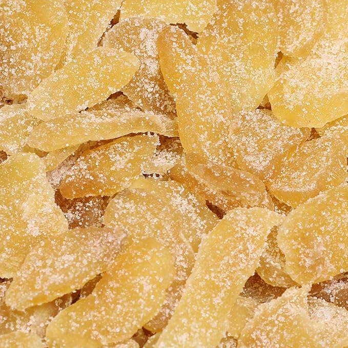 Crystallized Ginger Slices by It's Delish 11 Lbs Bulk | Candied Dried Ginger Fruit Chews Natural Candy Ginger Root with Sugar Crystals Unsulphured No Color Added - Healthy Snack Vegan Kosher