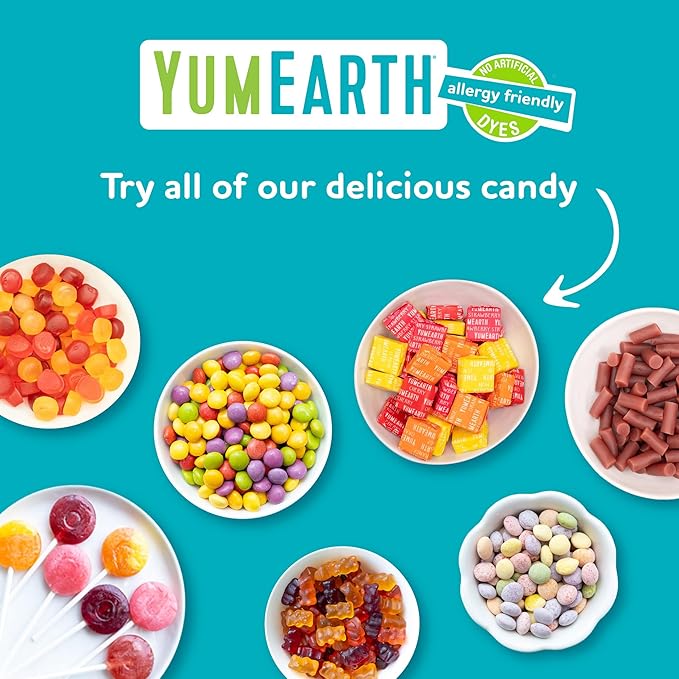 YumEarth Choco Yums Fun Size Vegan Milk Chocolate Candy - Bulk Bag of Dairy Allergen and Dye Free Chocolate Candy Packs for Halloween - 35 Count