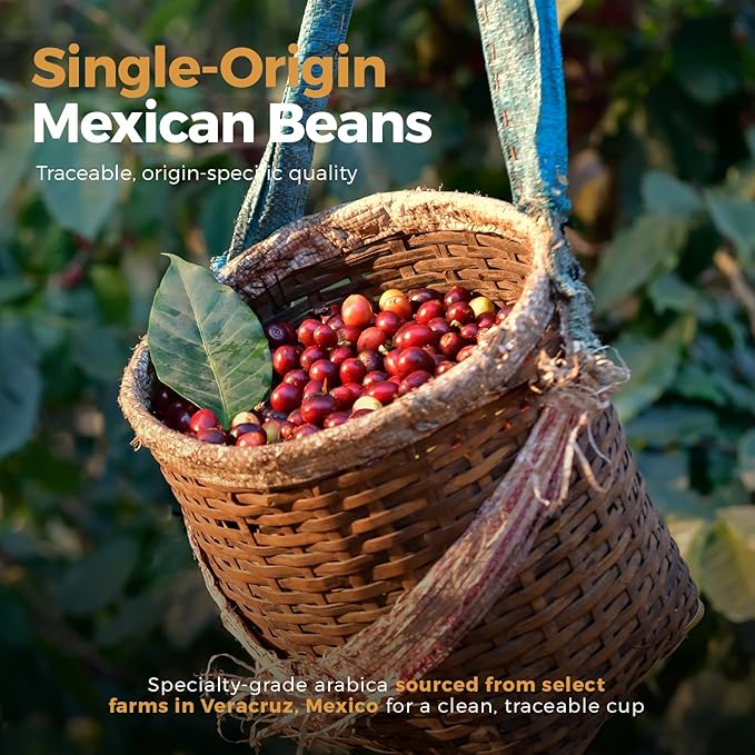 Single Origin Mexico Coffee | Specialty Arabica | Small Batch | Medium Dark Roast | Fresh Roasted | Whole Bean | Espresso