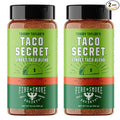 Fire &amp Smoke Society Taco Secret Taco Seasoning Mix | XL Bottles | Fajita Seasoning Mix Carnitas Meat Mexican Spice Blend | 9.2 oz (2-Pack)